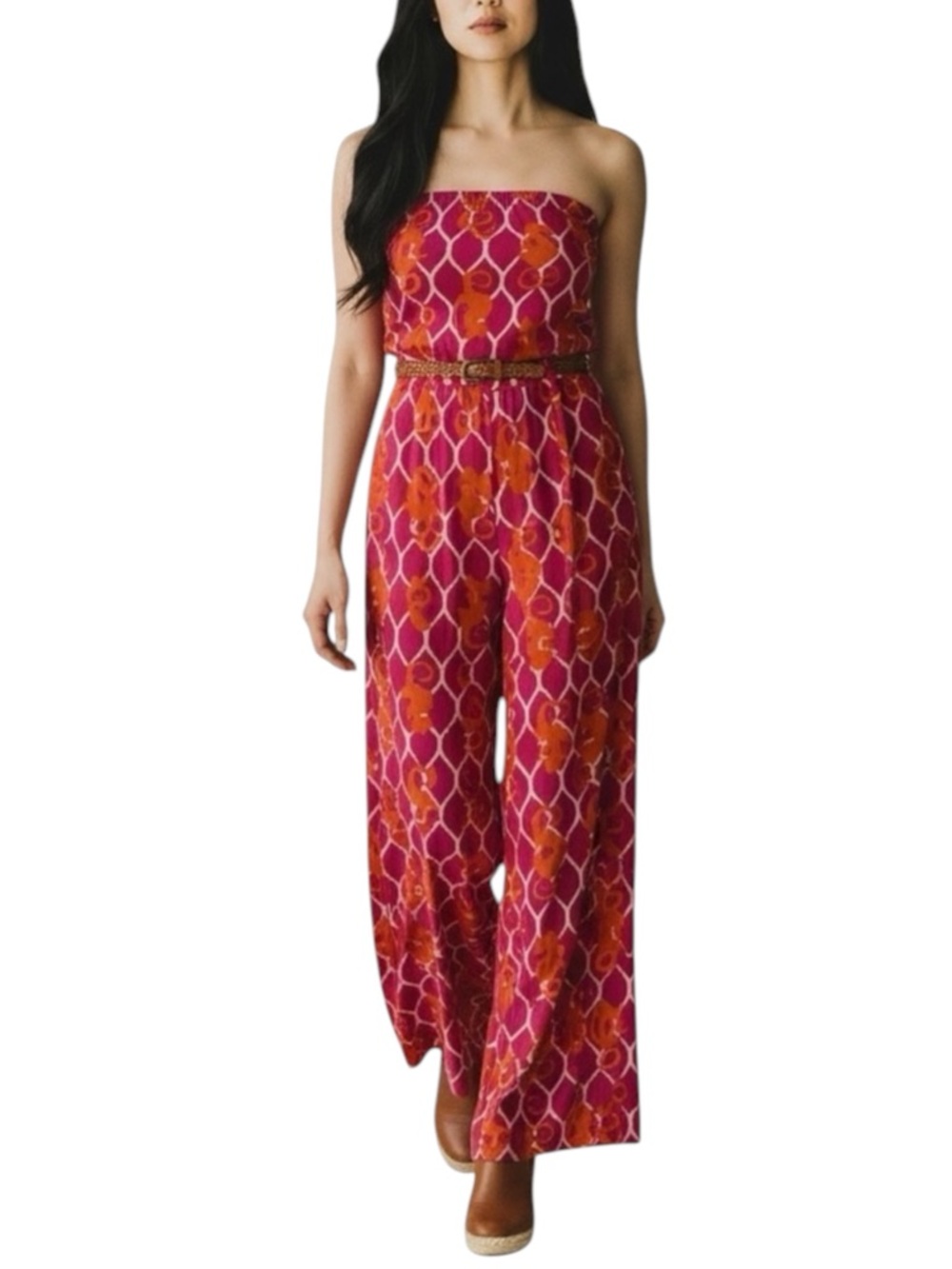 ESCAPADA Strapless Seahorse Alia Jumpsuit in Pink/Orange Size XS — NWT